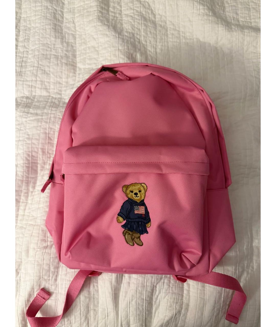POLO RALPH LAUREN Розовый хлопковый рюкзак, фото 5