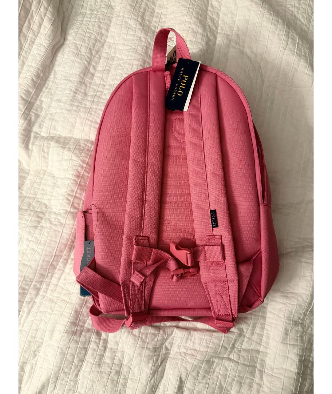 POLO RALPH LAUREN Розовый хлопковый рюкзак, фото 3