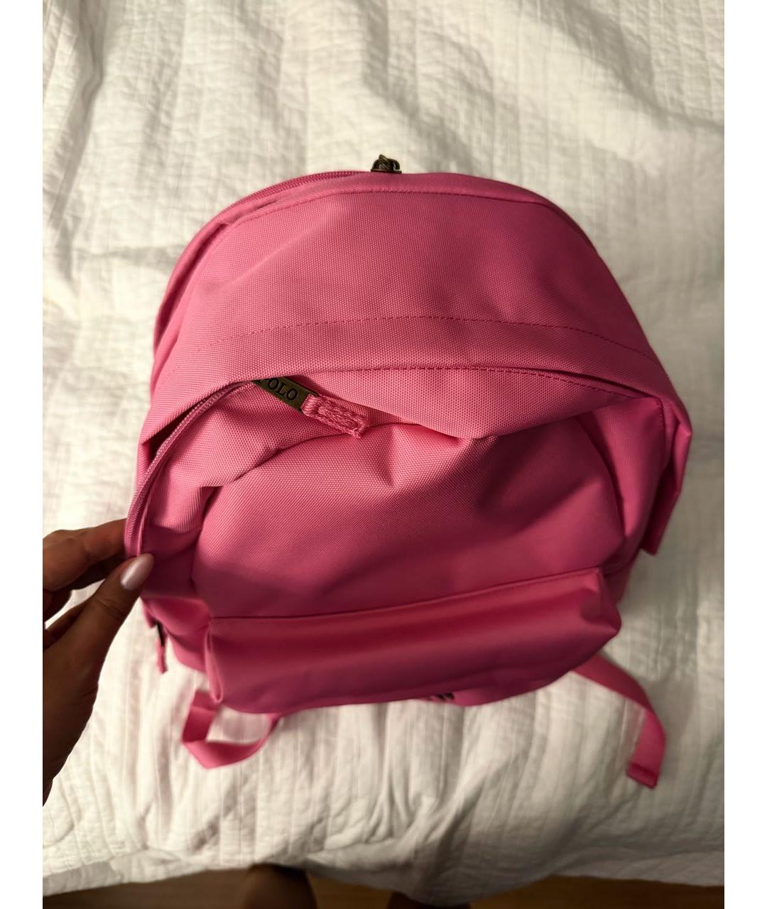 POLO RALPH LAUREN Розовый хлопковый рюкзак, фото 2