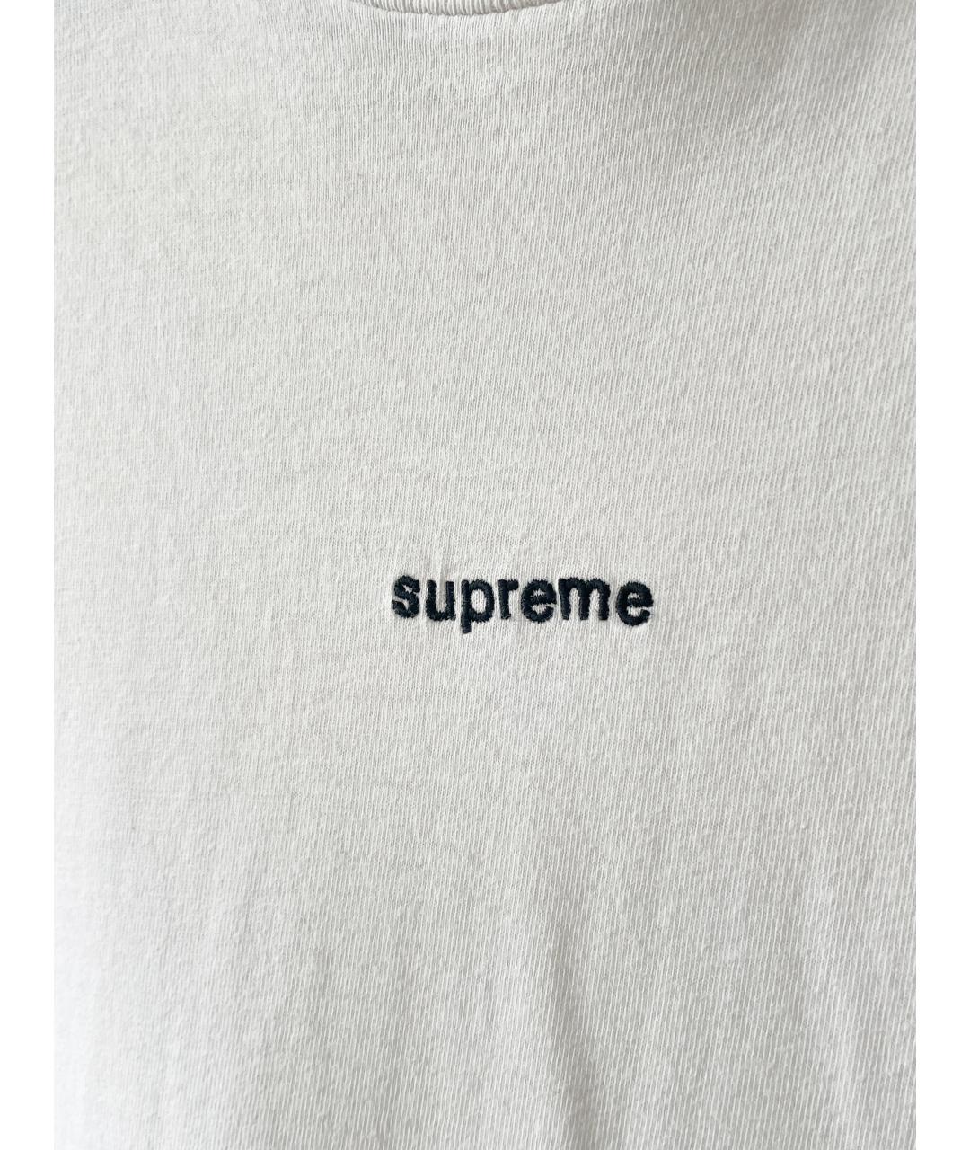 SUPREME Белая хлопковая футболка, фото 2