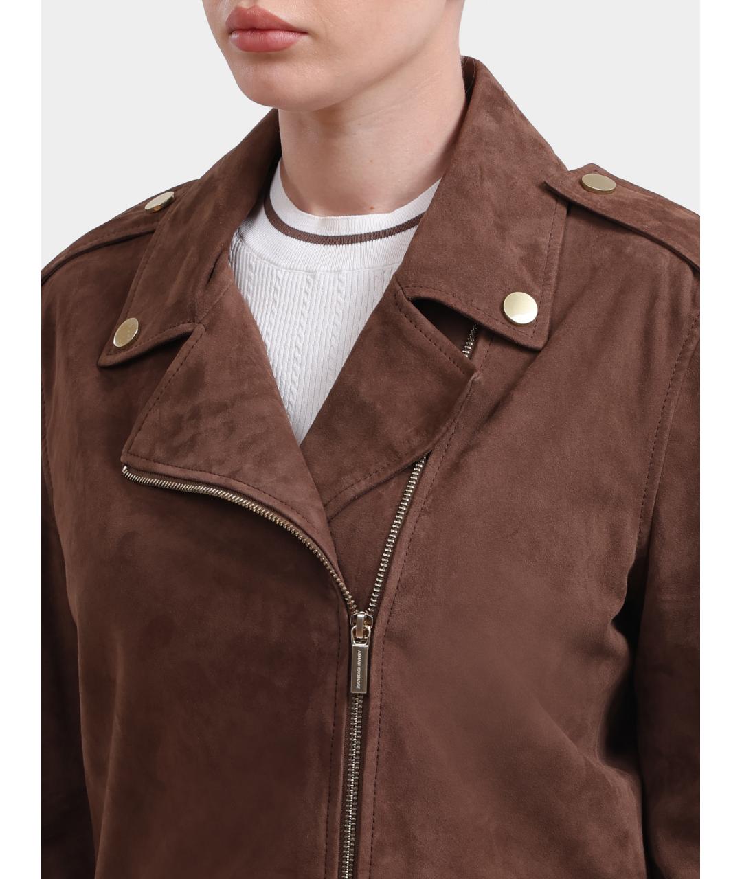 ARMANI EXCHANGE Коричневая замшевая куртка, фото 4