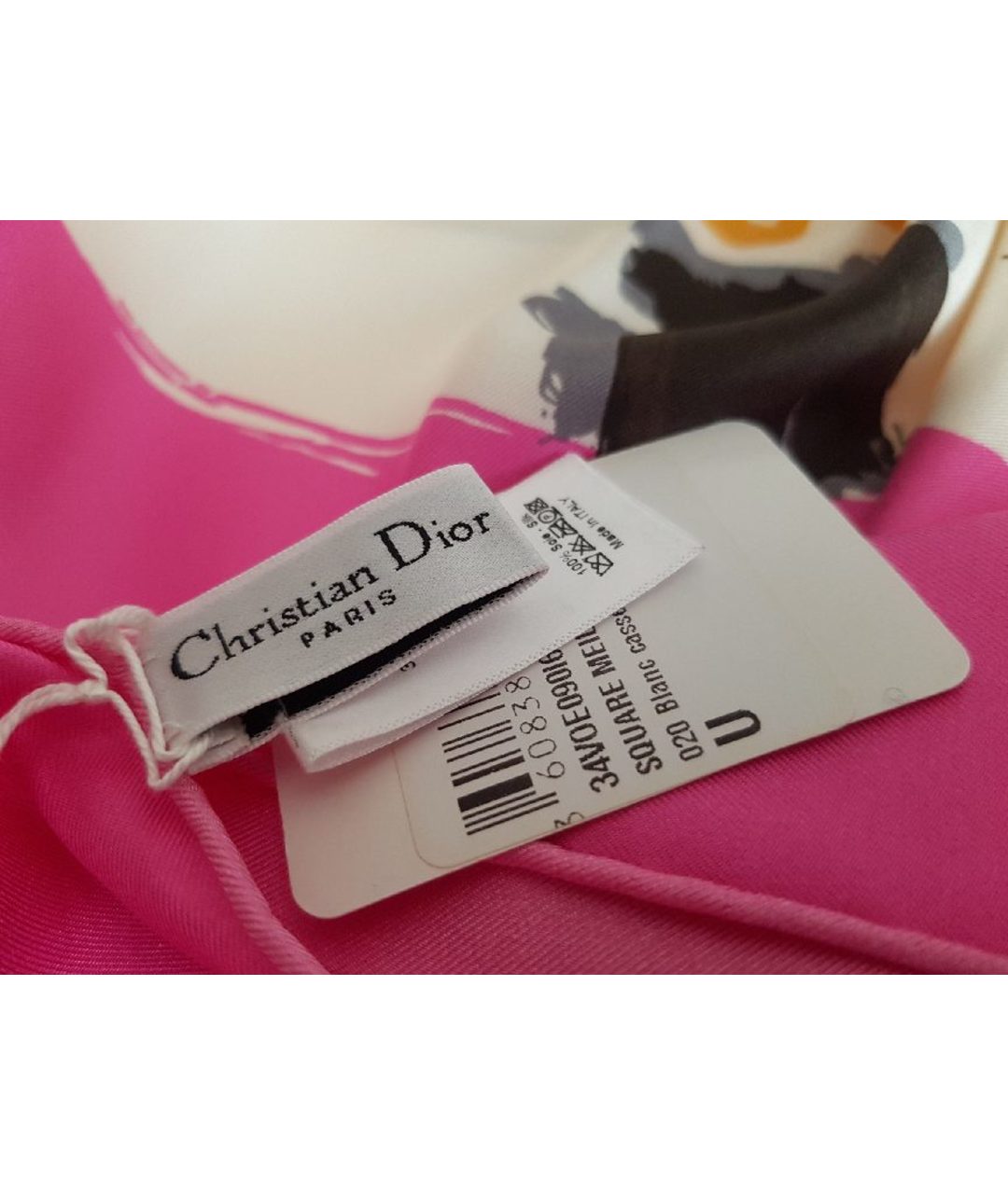CHRISTIAN DIOR PRE-OWNED Розовый шелковый шарф, фото 3