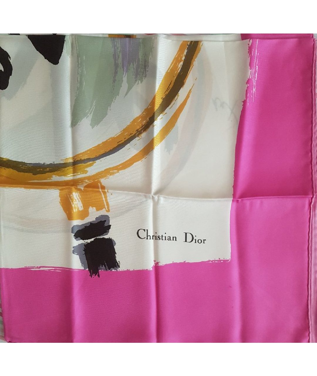 CHRISTIAN DIOR PRE-OWNED Розовый шелковый шарф, фото 1