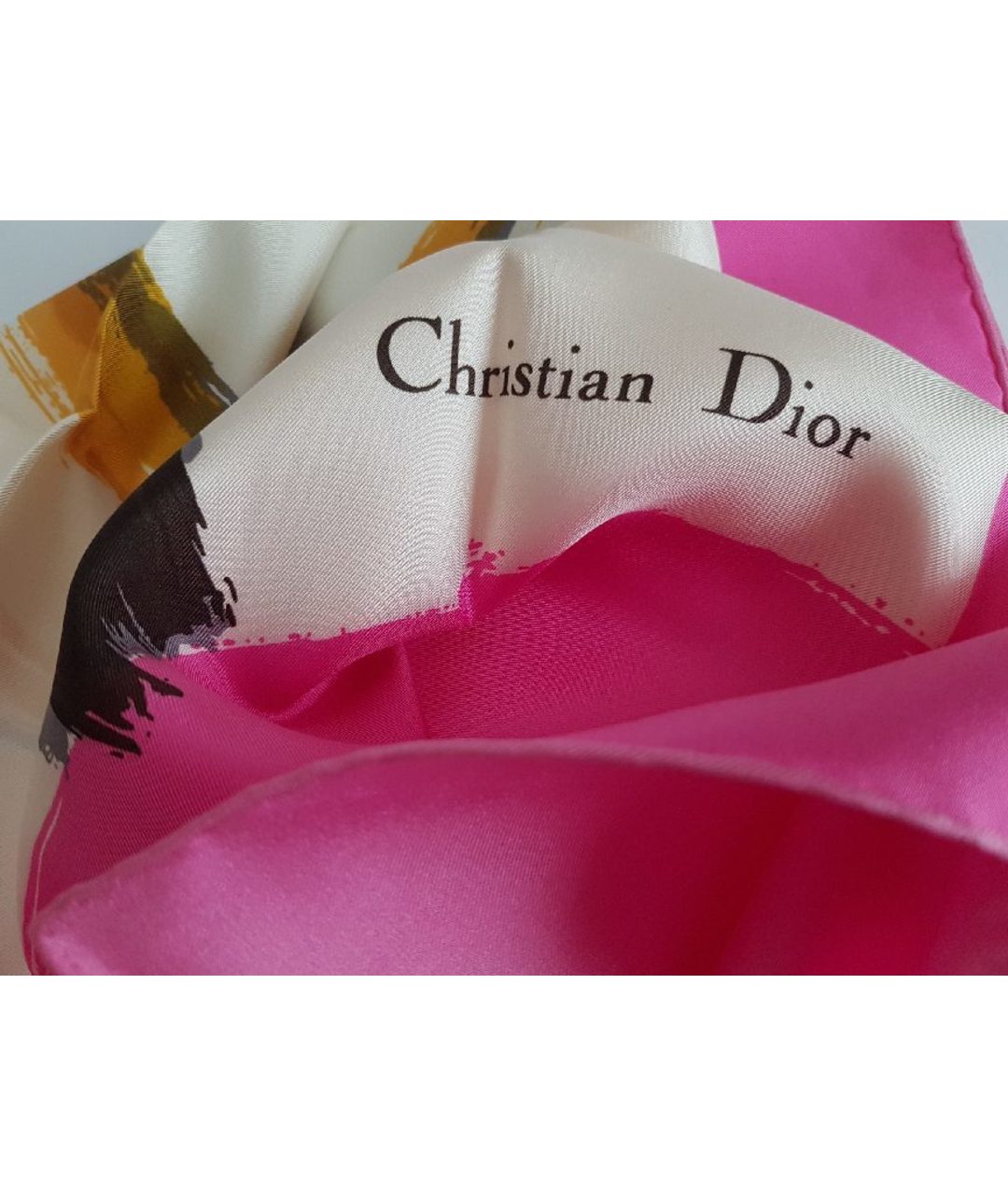 CHRISTIAN DIOR PRE-OWNED Розовый шелковый шарф, фото 4