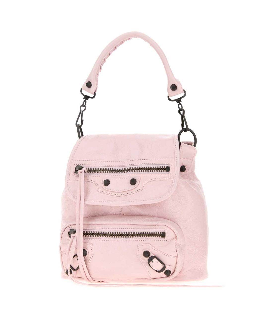 BALENCIAGA Розовый кожаный рюкзак, фото 2