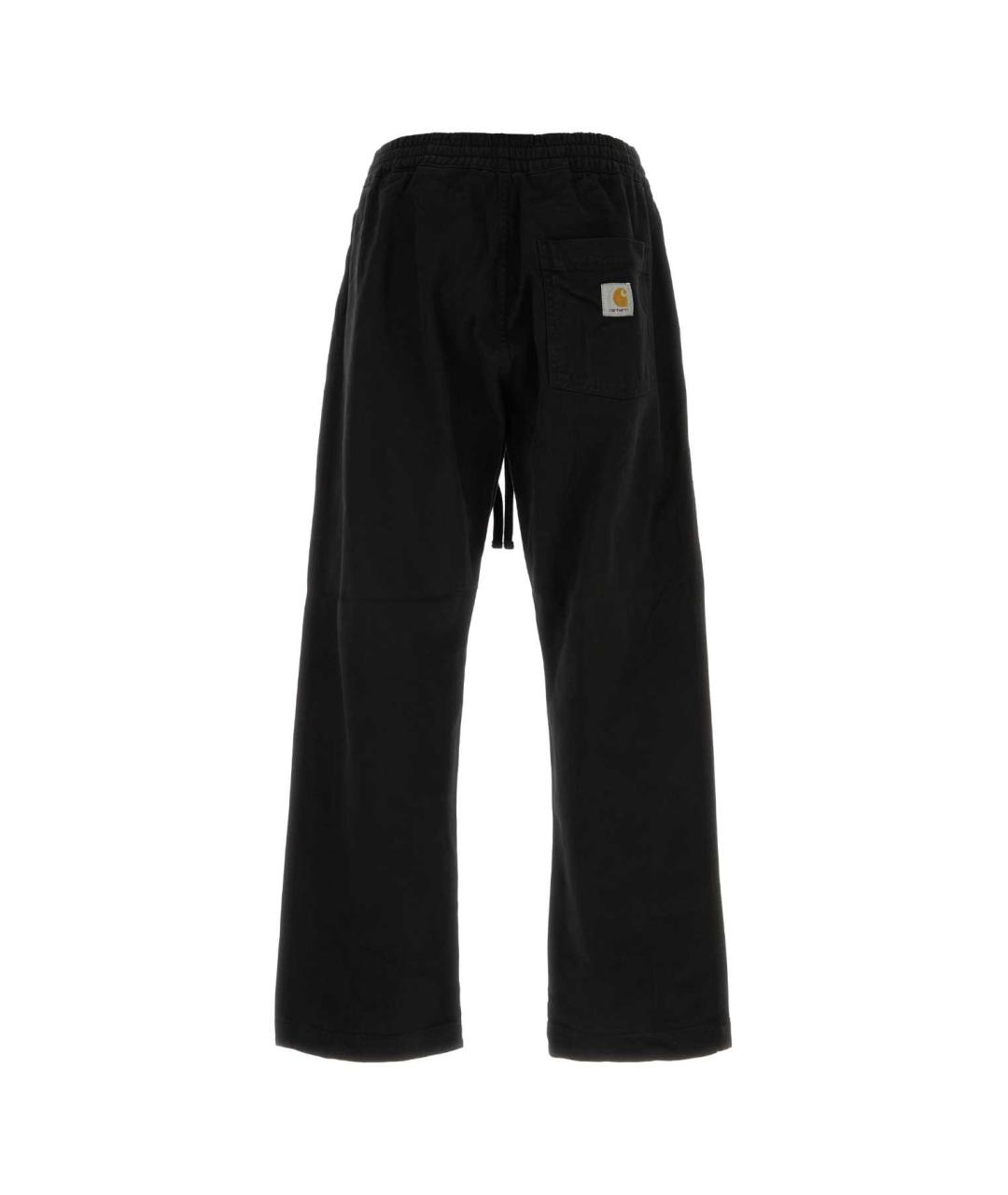 CARHARTT WIP Черные хлопковые повседневные брюки, фото 2