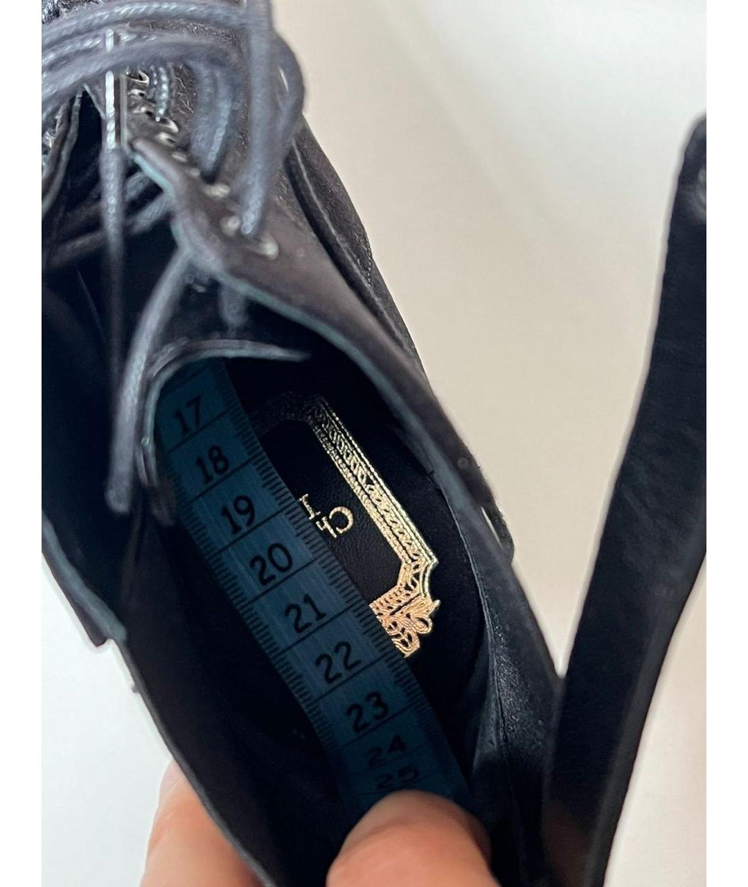 CHRISTIAN DIOR Черные текстильные ботильоны, фото 5
