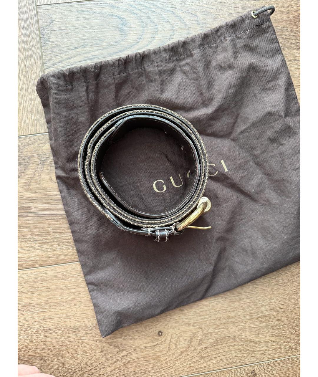 GUCCI Коричневый кожаный ремень, фото 3