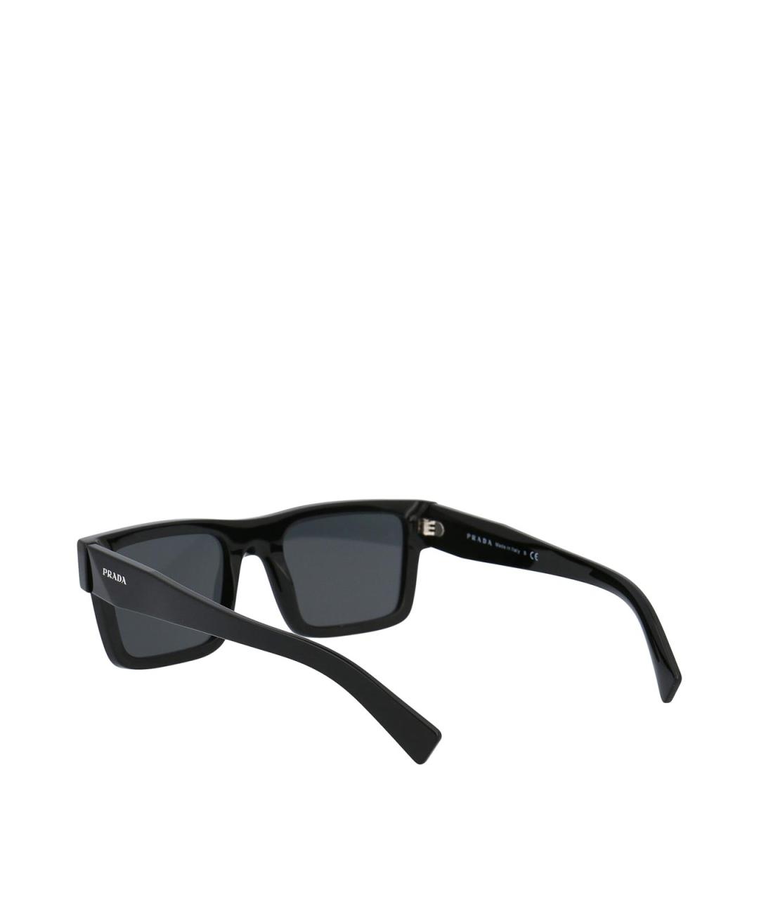 PRADA Черные пластиковые солнцезащитные очки, фото 4