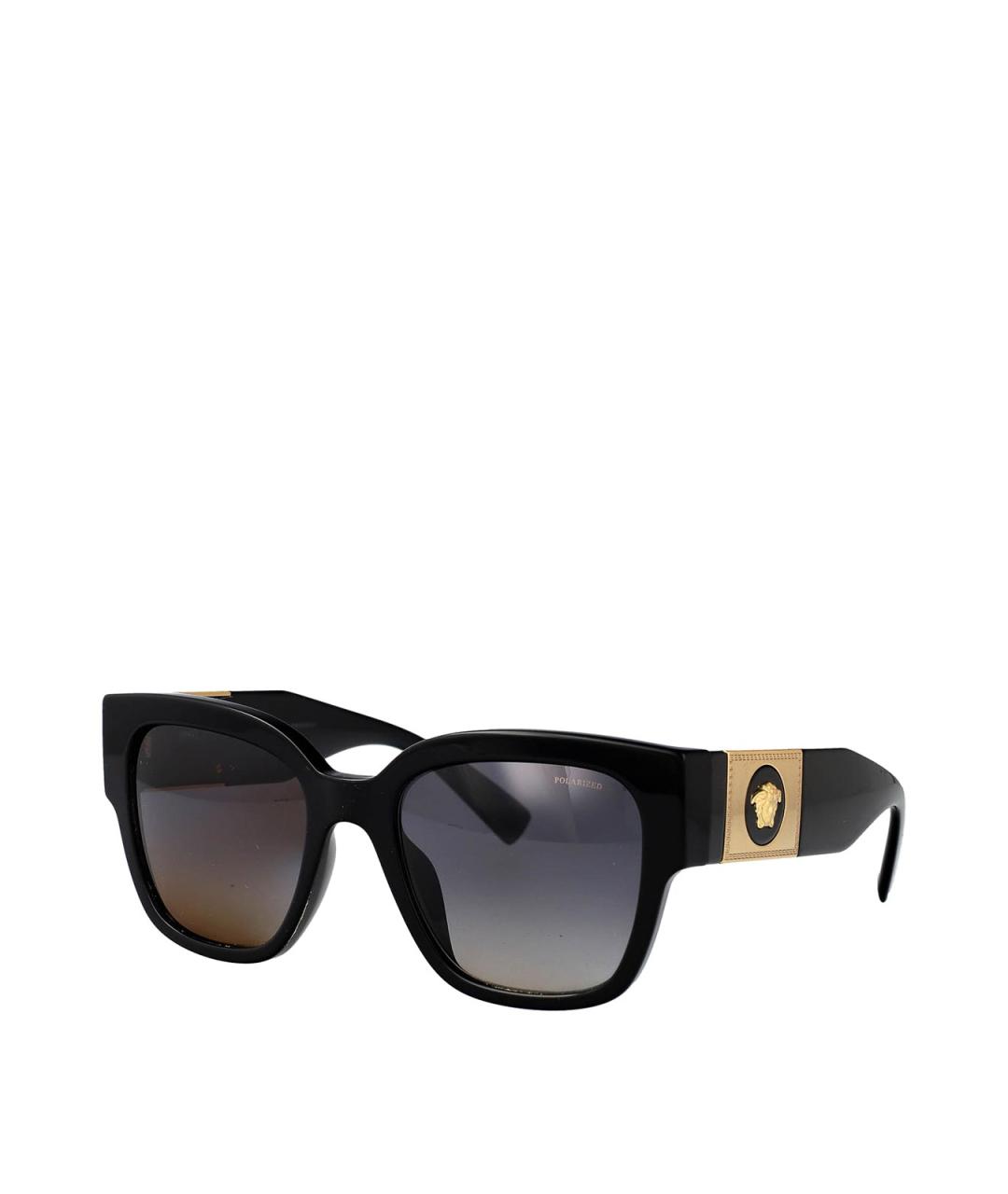 VERSACE Черные пластиковые солнцезащитные очки, фото 2