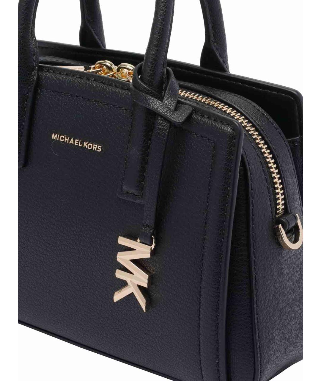 MICHAEL MICHAEL KORS Черная кожаная сумка тоут, фото 4