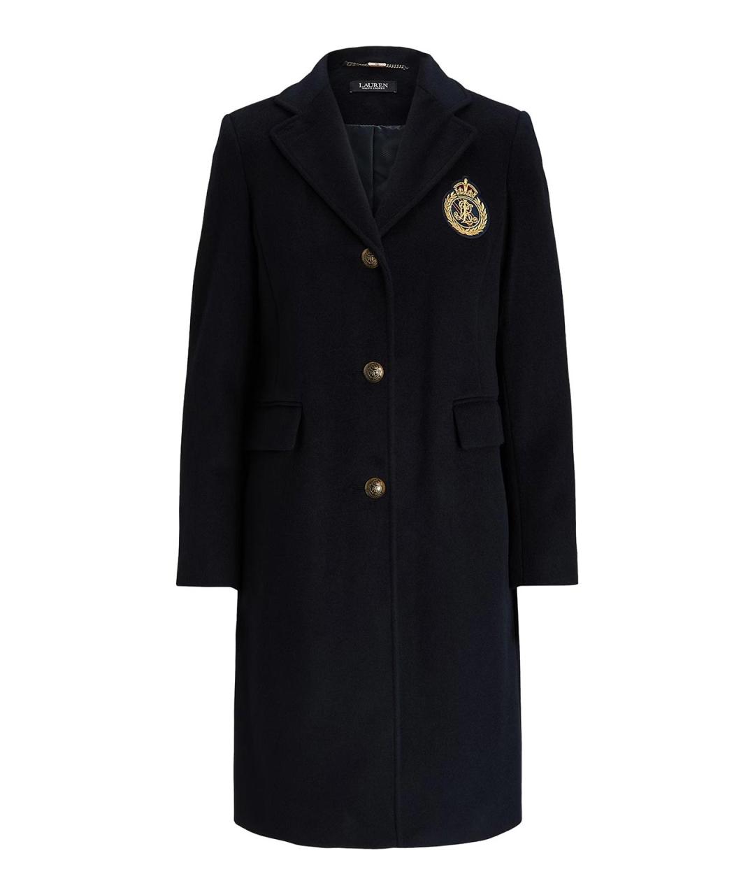 RALPH LAUREN Синее шерстяное пальто, фото 1