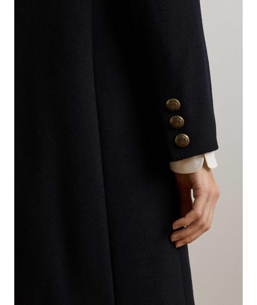 RALPH LAUREN Синее шерстяное пальто, фото 6