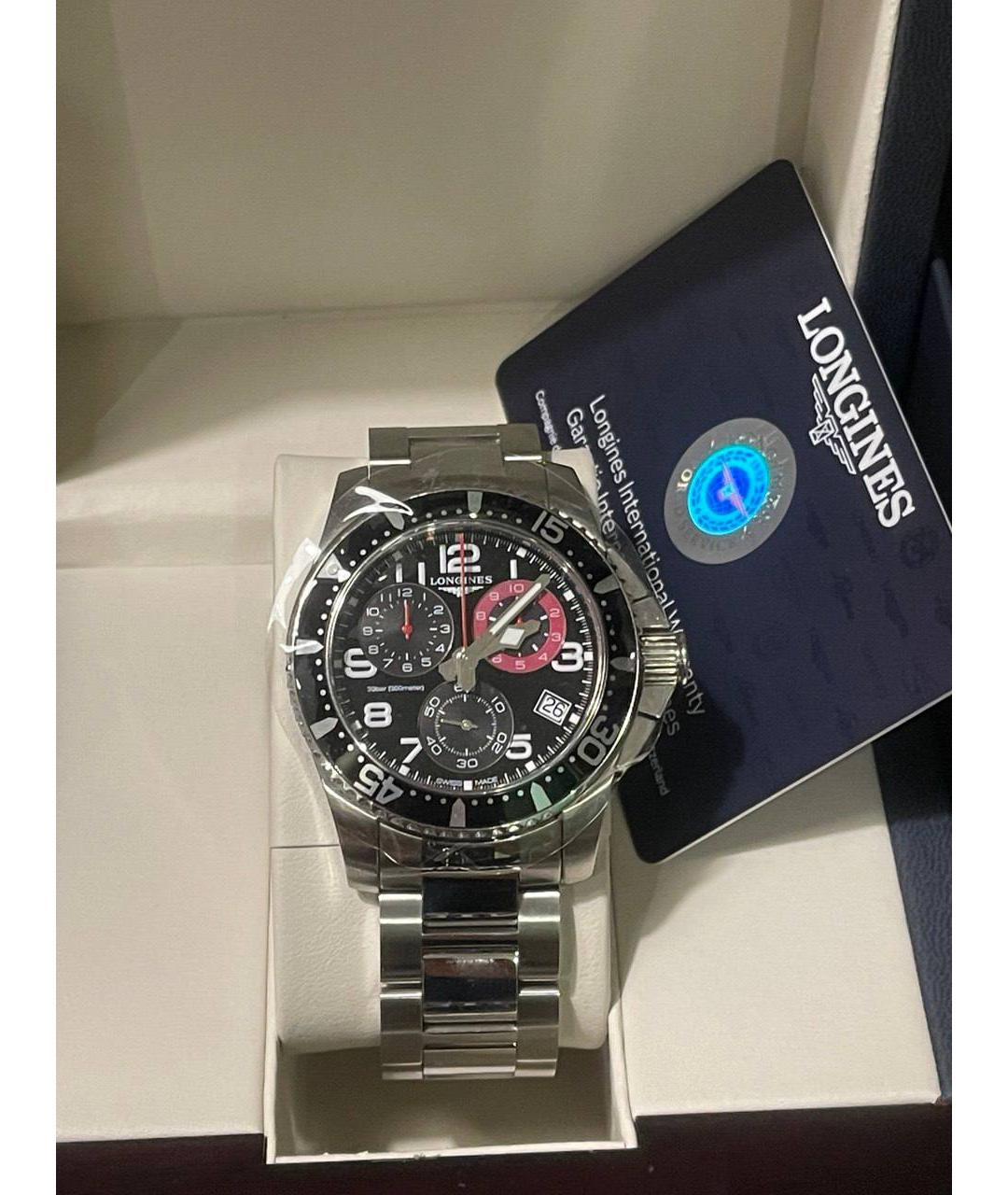 LONGINES Черные часы, фото 2