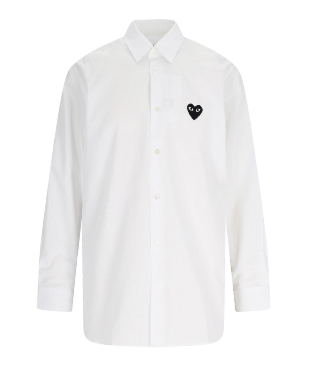 COMME DES GARÇONS PLAY Белая хлопковая кэжуал рубашка, фото 1