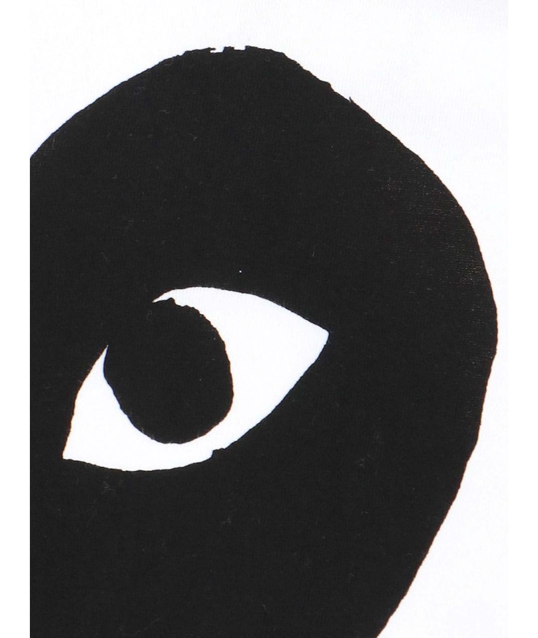 COMME DES GARÇONS PLAY Белая хлопковая футболка, фото 3
