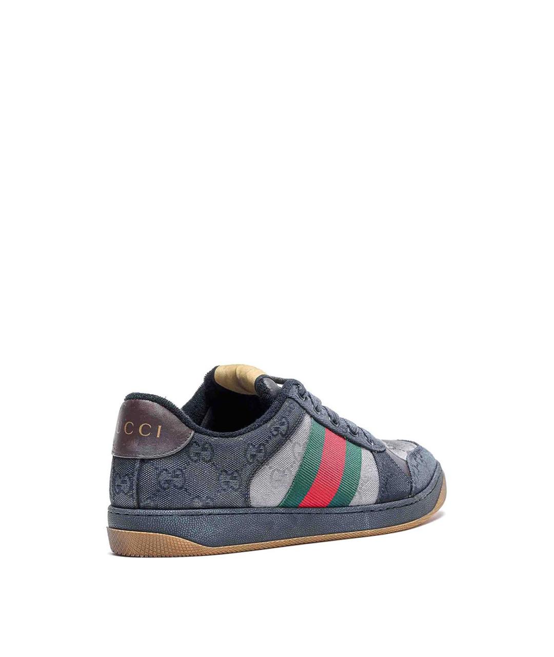 GUCCI Мульти текстильные низкие кроссовки / кеды, фото 2