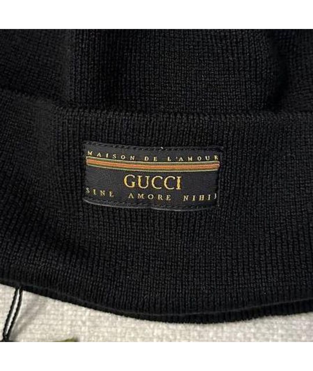 GUCCI Черная шапка, фото 3