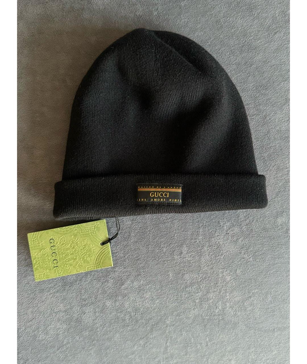 GUCCI Черная шапка, фото 4