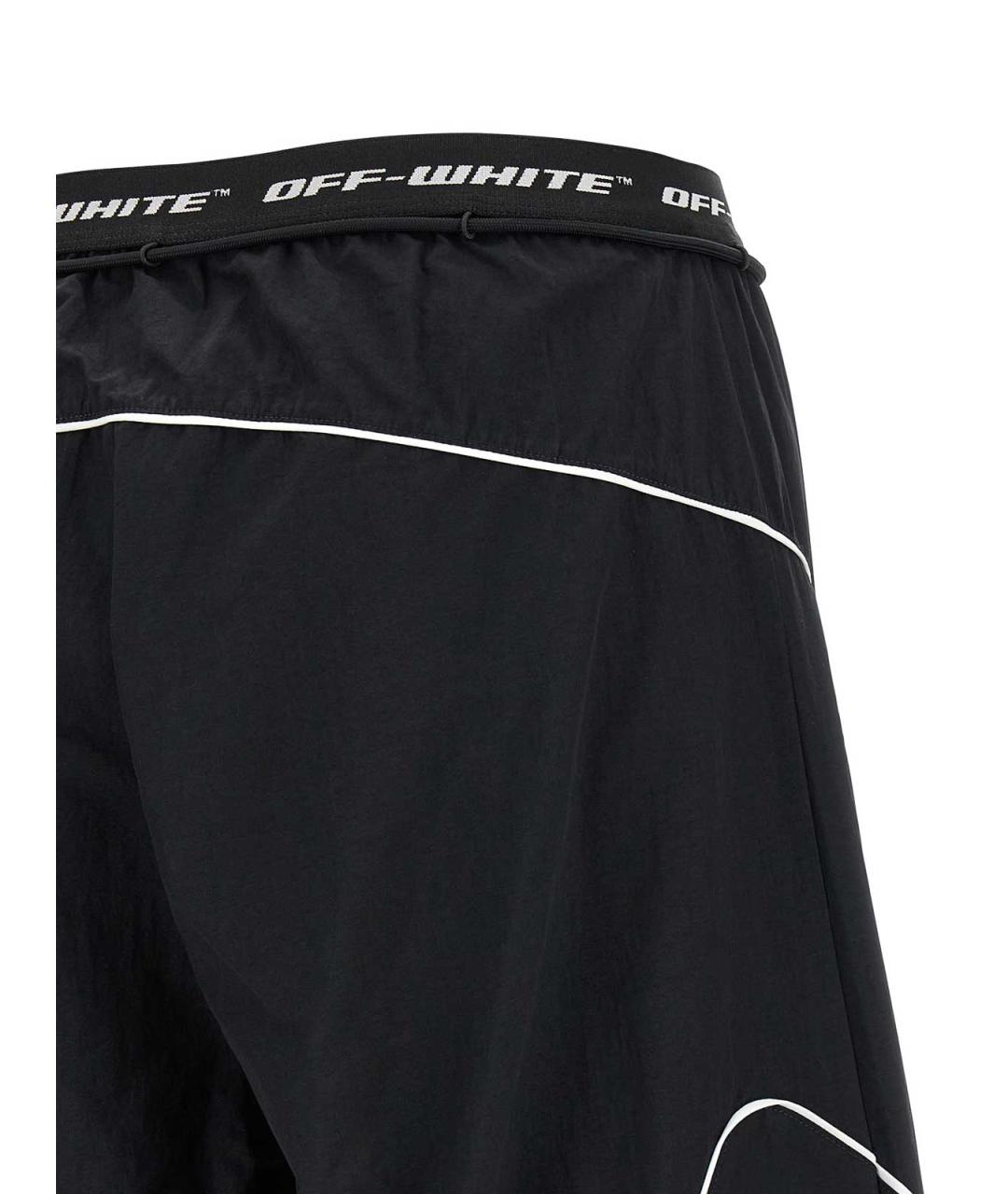 OFF-WHITE Черные полиамидовые спортивные брюки и шорты, фото 4