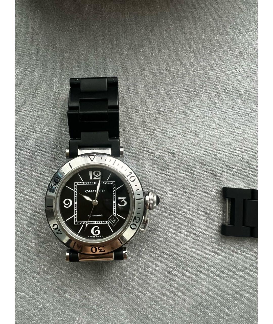 CARTIER Черные часы, фото 5