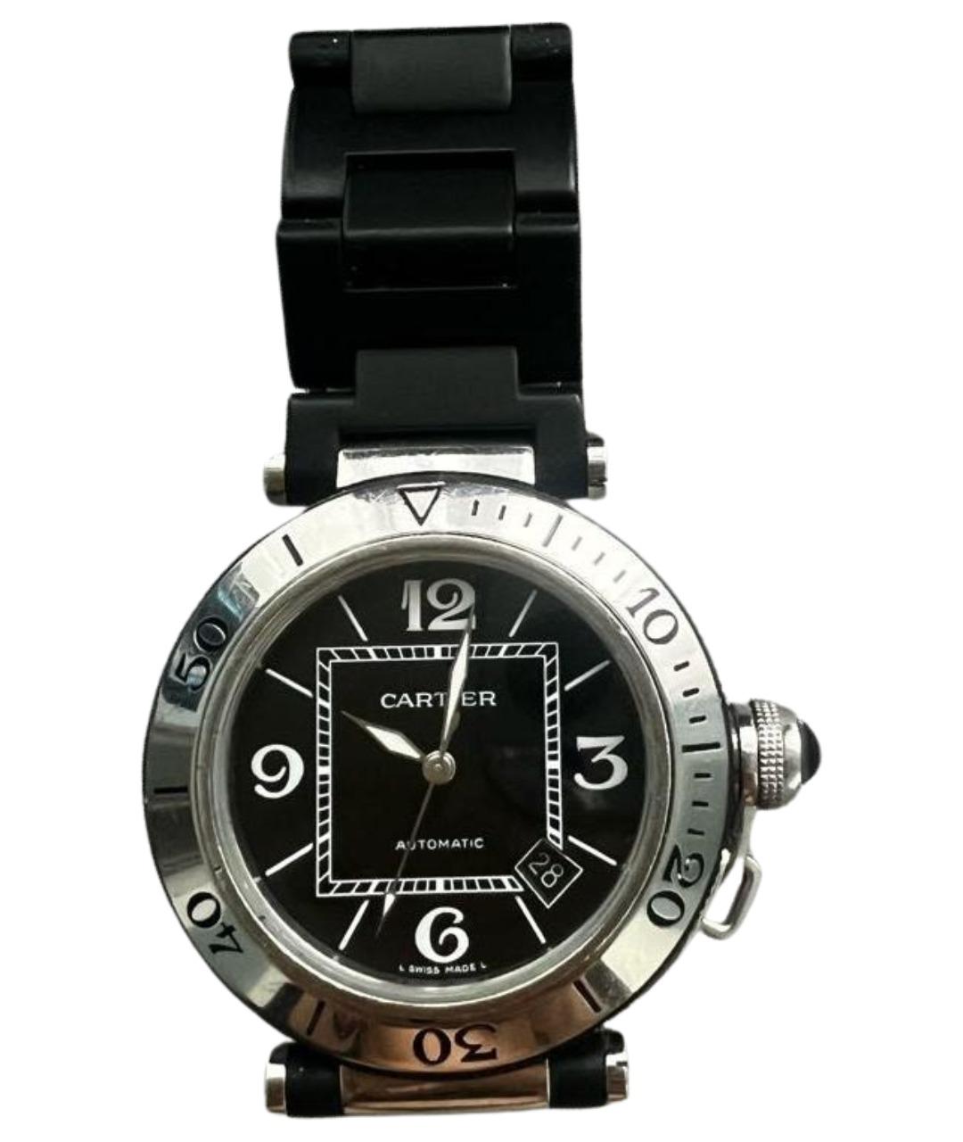 CARTIER Черные часы, фото 1
