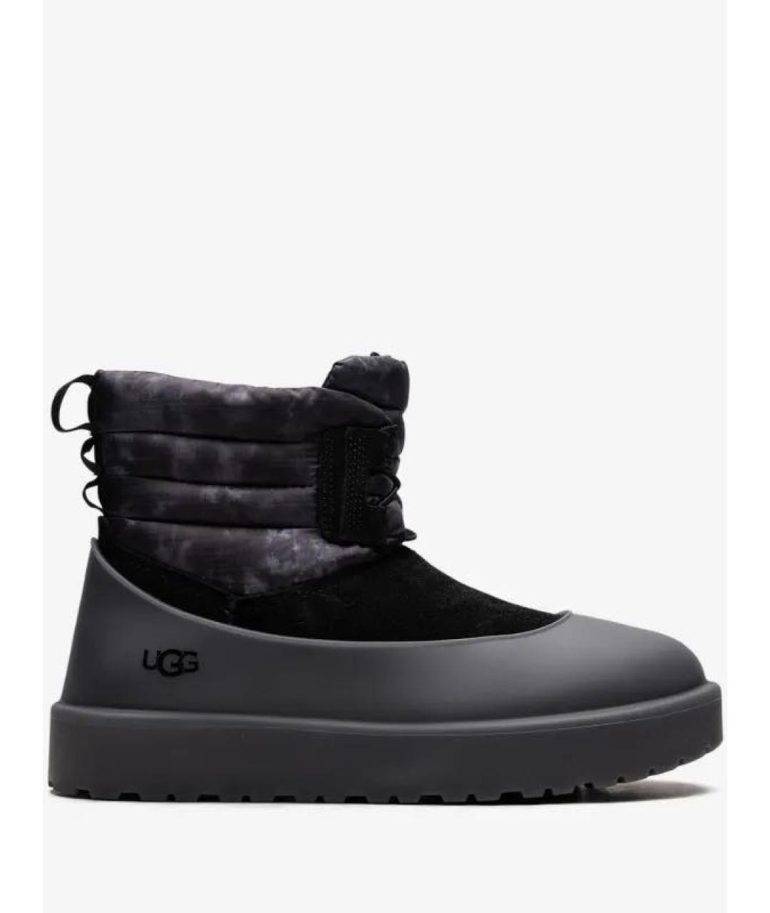 UGG Черные замшевые высокие ботинки, фото 9