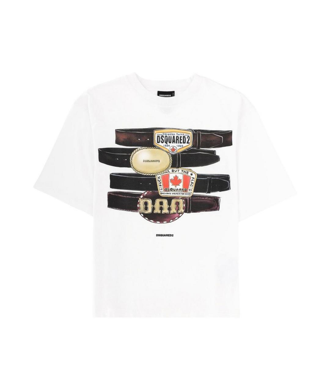 DSQUARED2 Белая хлопковая футболка, фото 1