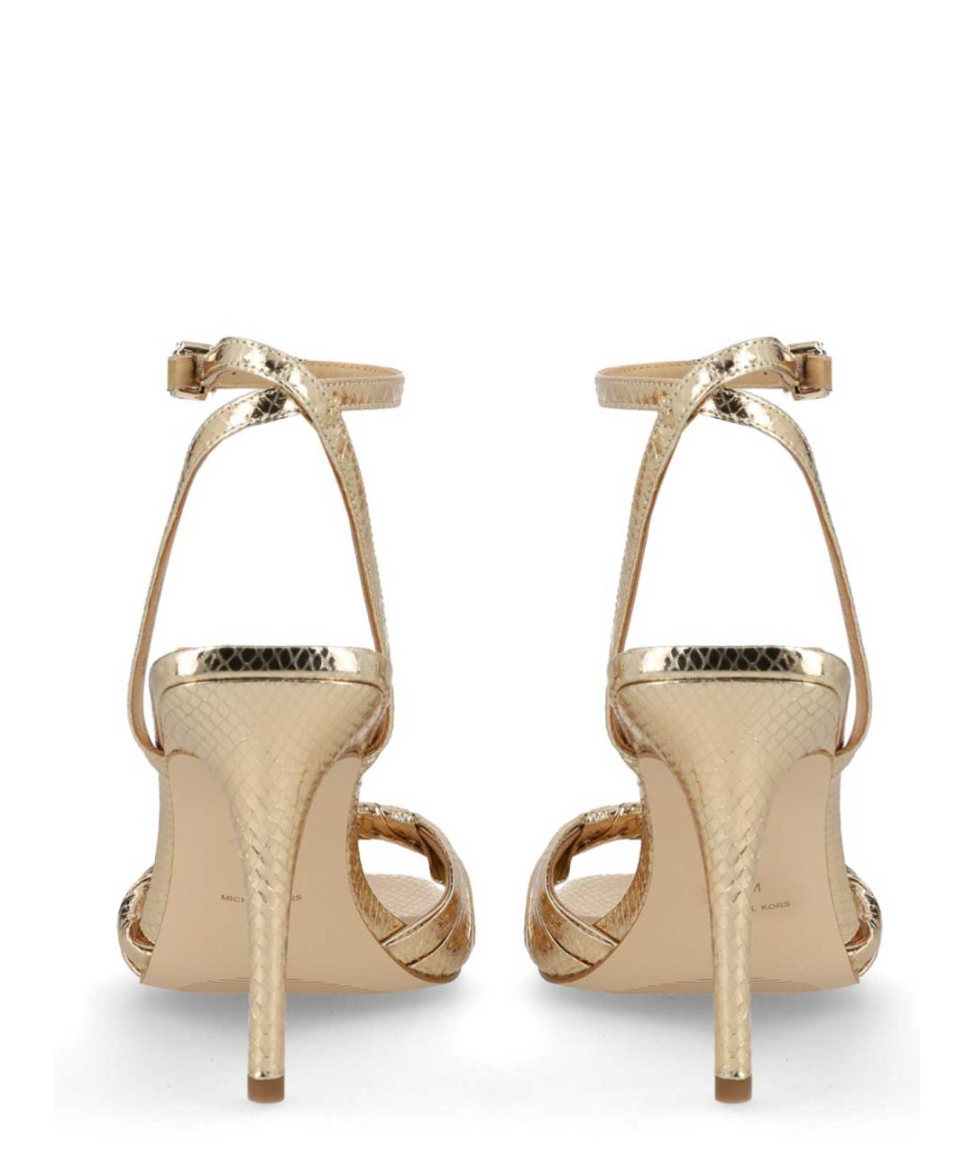 MICHAEL MICHAEL KORS Золотые босоножки, фото 4