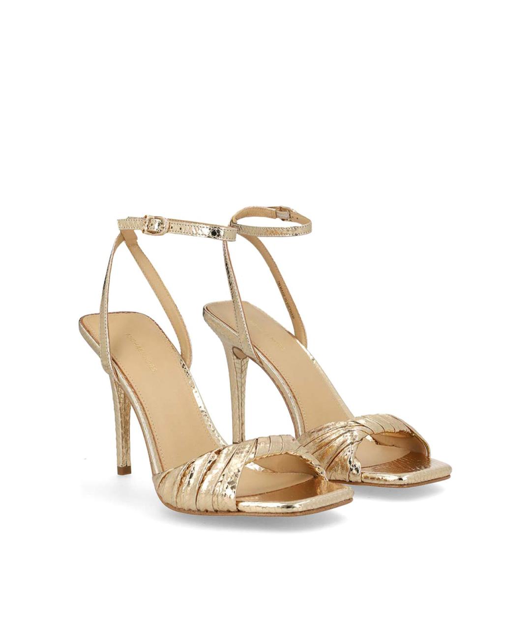 MICHAEL MICHAEL KORS Золотые босоножки, фото 2