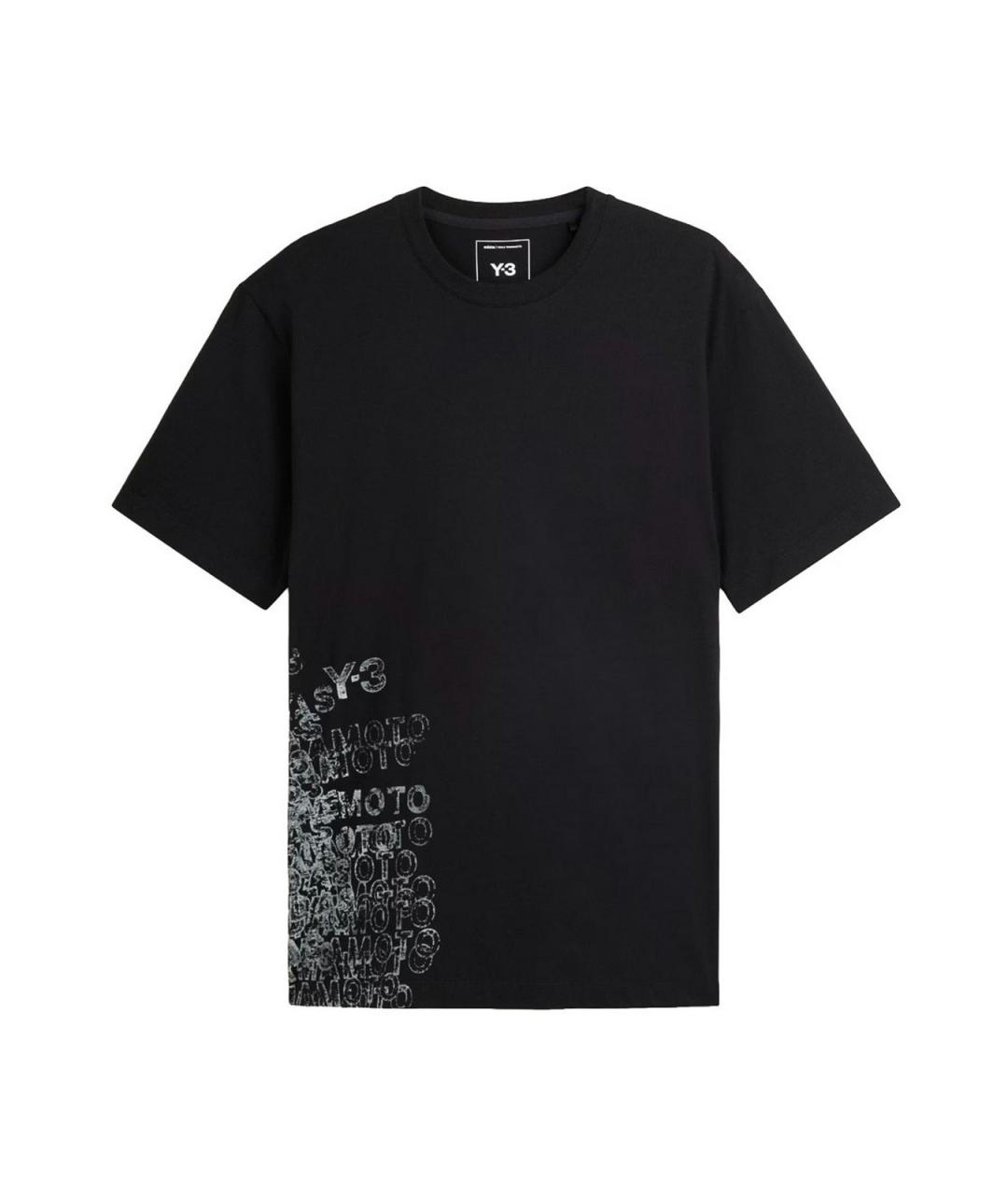 Y-3 Черная хлопковая футболка, фото 1
