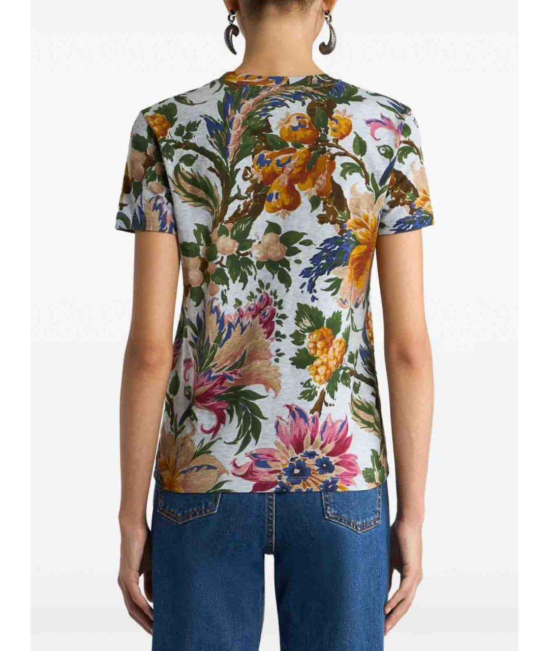ETRO Серая хлопковая футболка, фото 4
