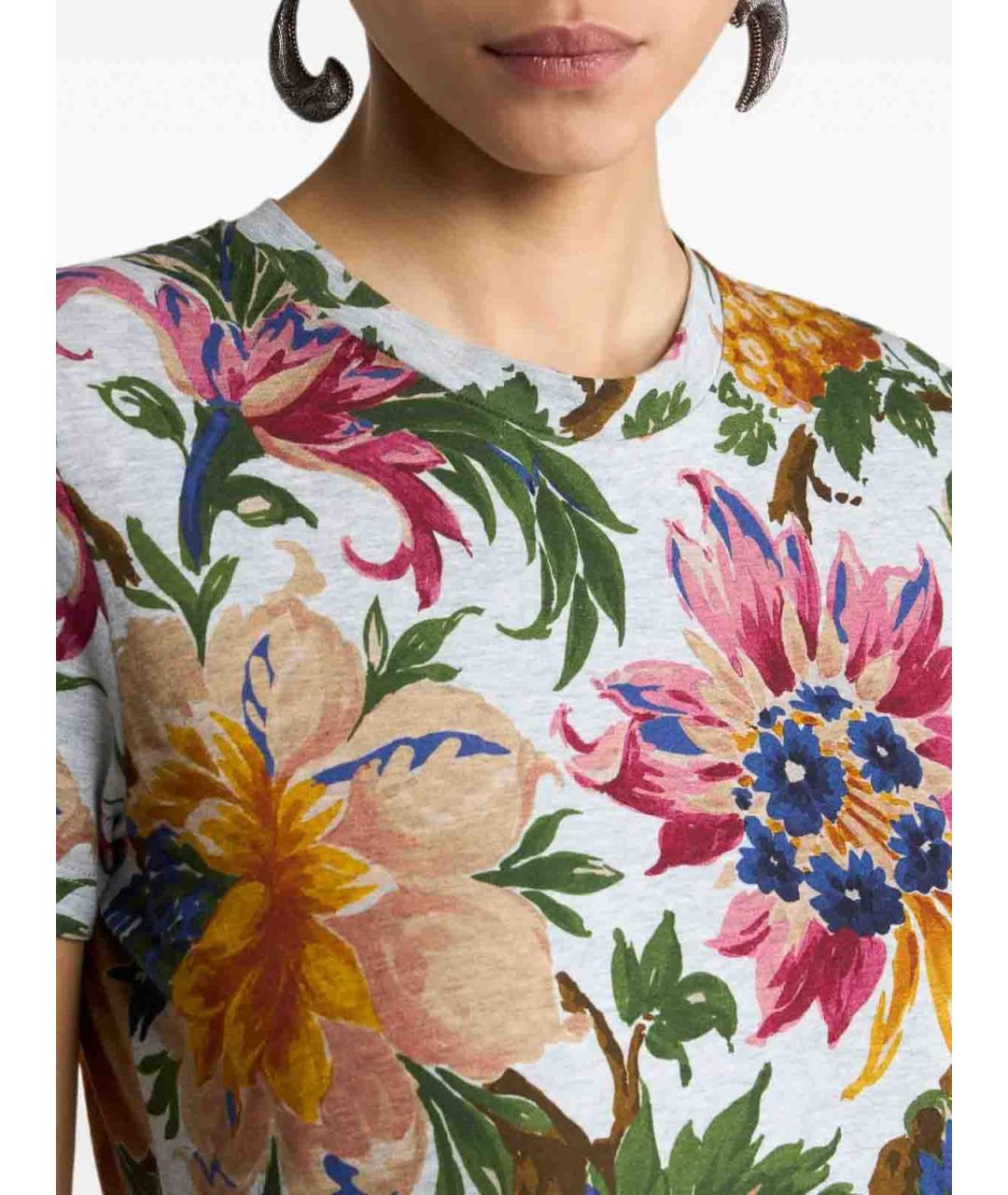 ETRO Серая хлопковая футболка, фото 3