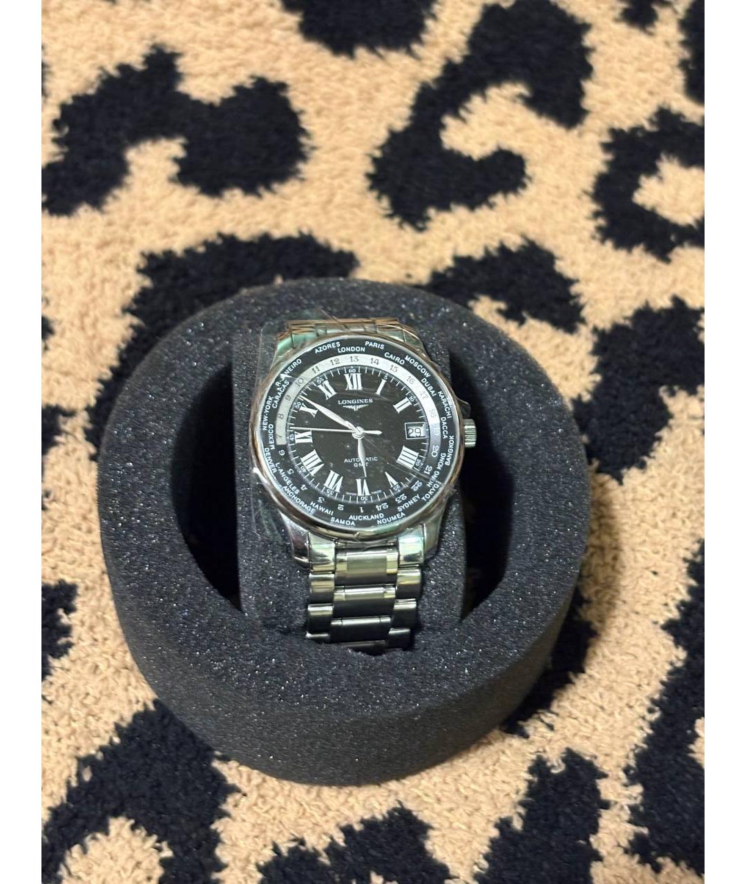 LONGINES Черные часы, фото 2