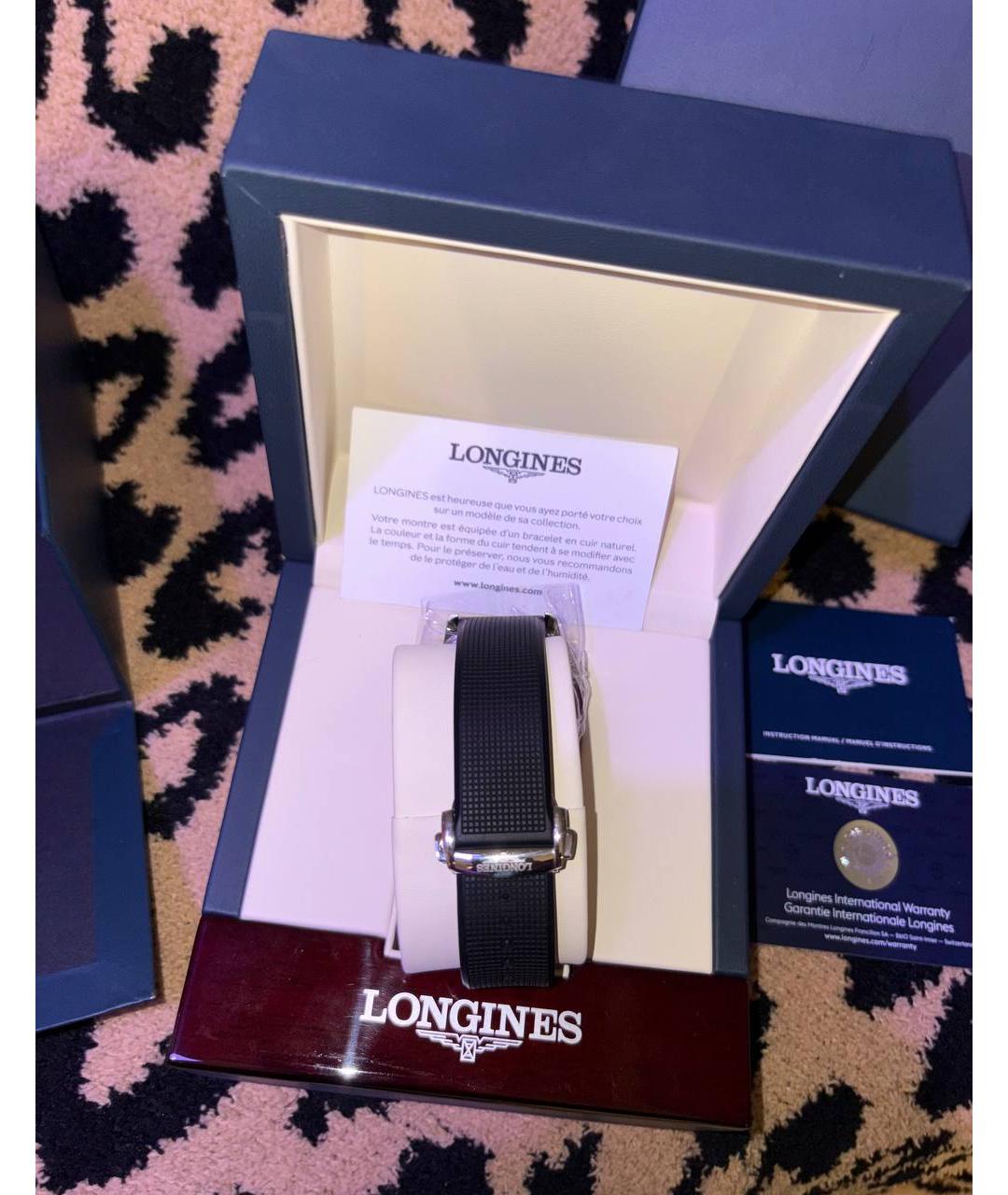 LONGINES Черные часы, фото 3
