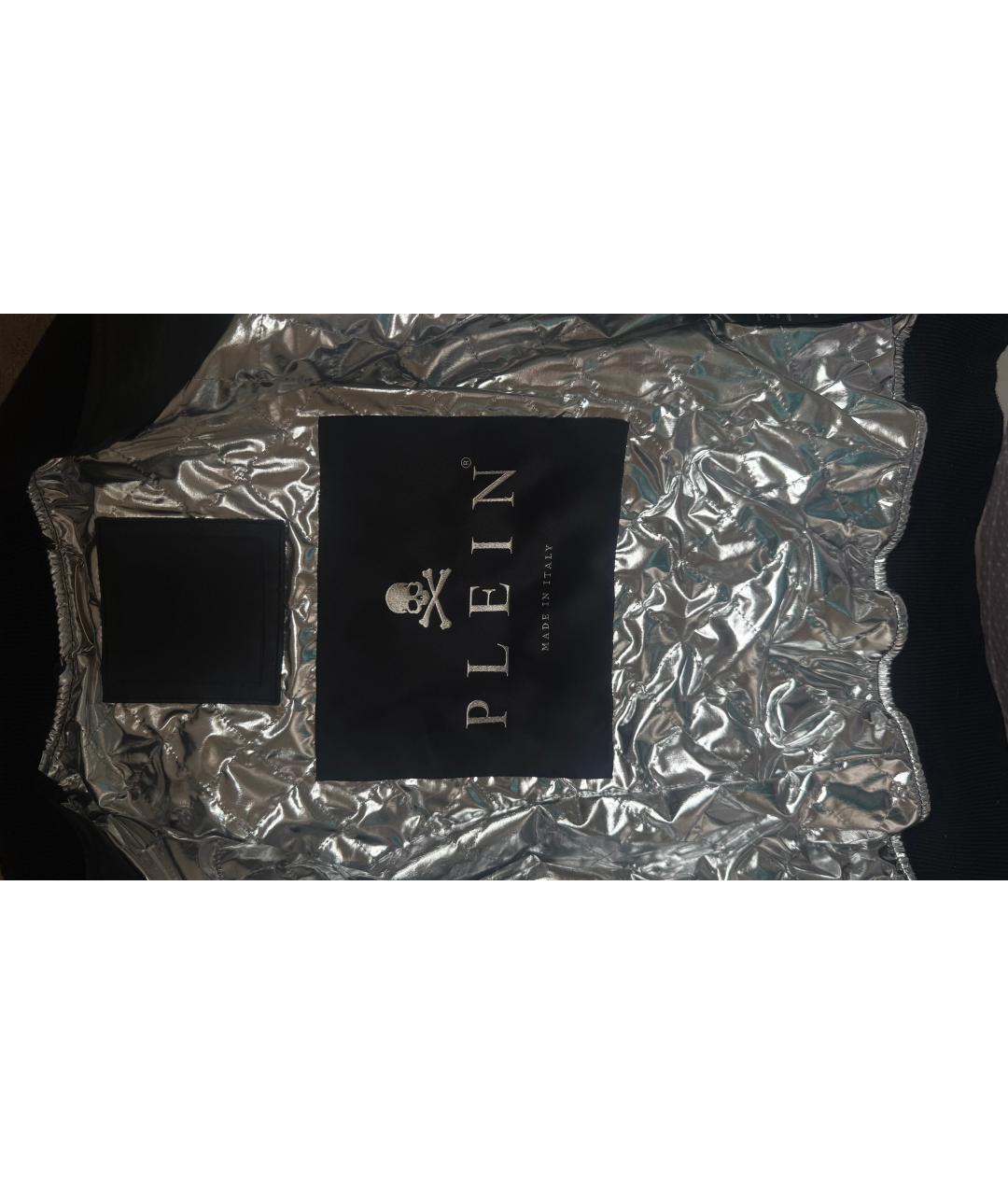 PHILIPP PLEIN Черная кожаная куртка, фото 4