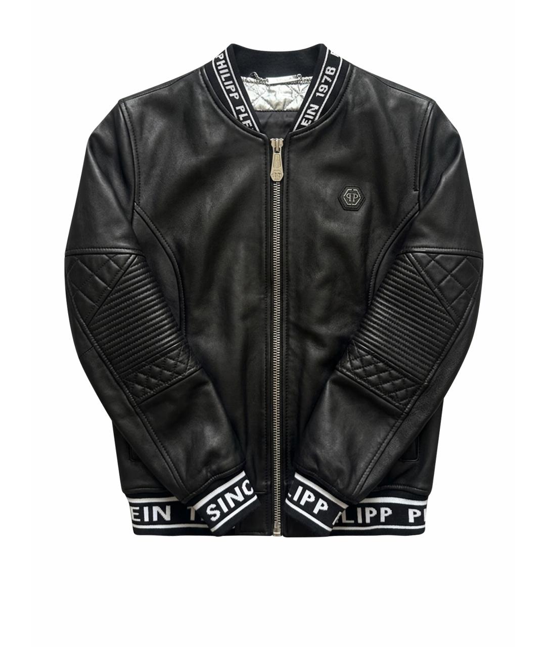 PHILIPP PLEIN Черная кожаная куртка, фото 1
