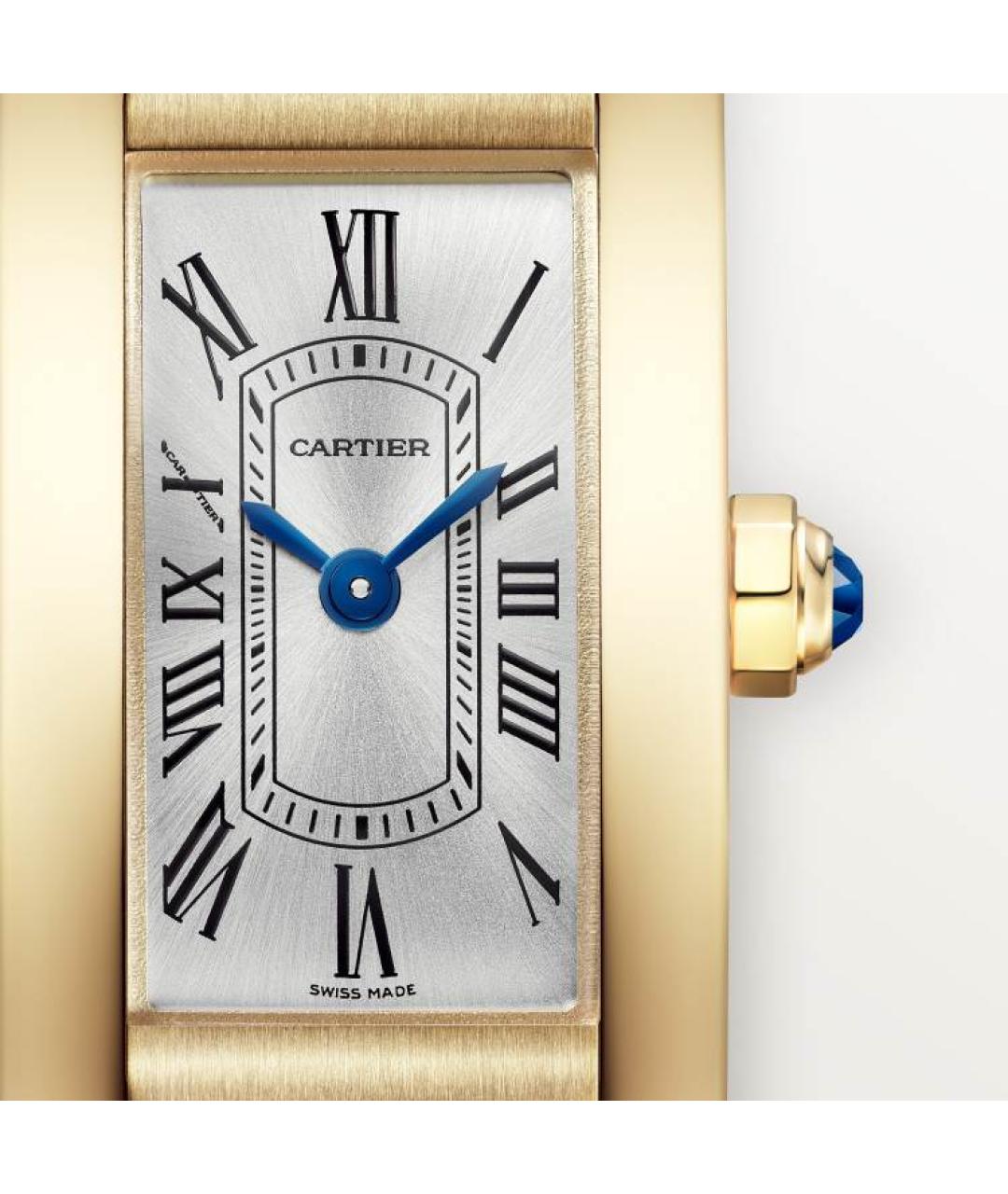 CARTIER Темно-синие часы из желтого золота, фото 2
