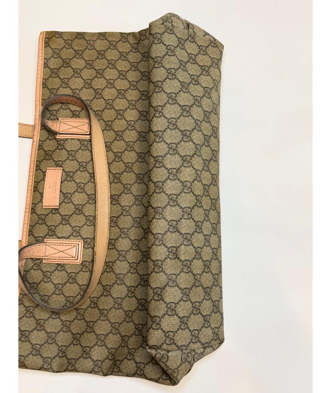 GUCCI Коричневая сумка тоут из канвы, фото 5
