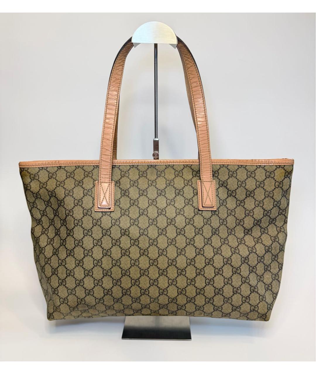 GUCCI Коричневая сумка тоут из канвы, фото 2