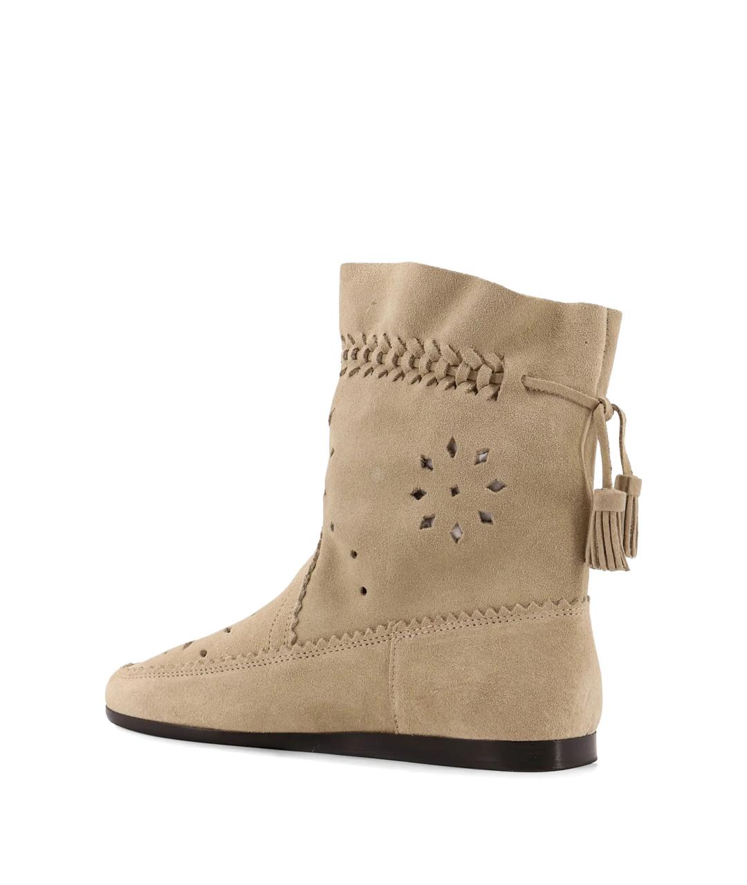 ISABEL MARANT Бежевые замшевые сапоги, фото 3