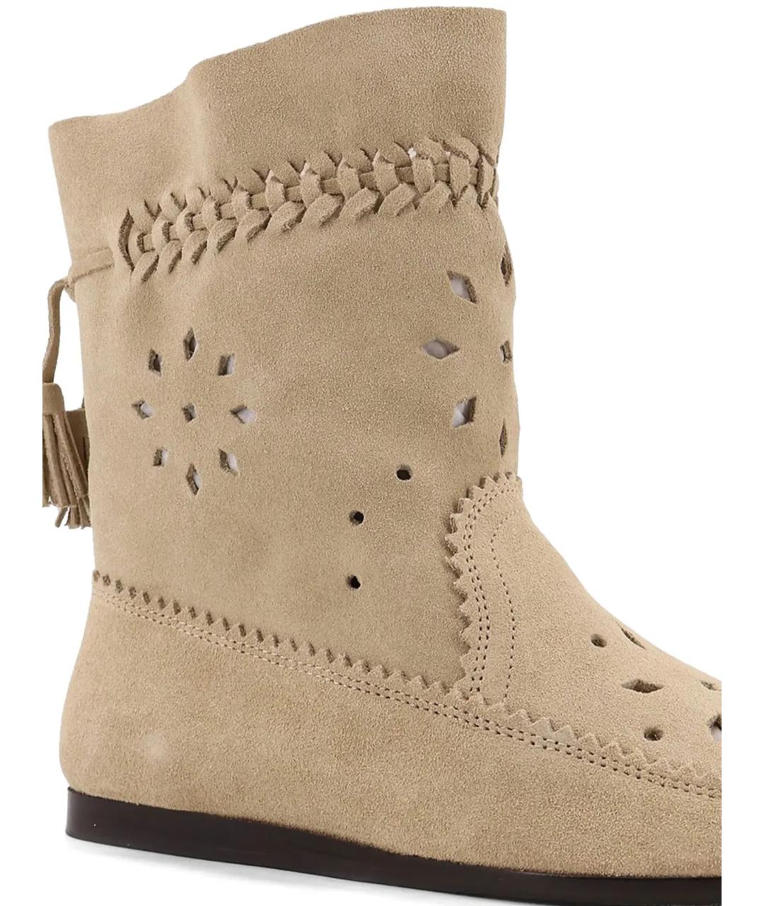 ISABEL MARANT Бежевые замшевые сапоги, фото 4