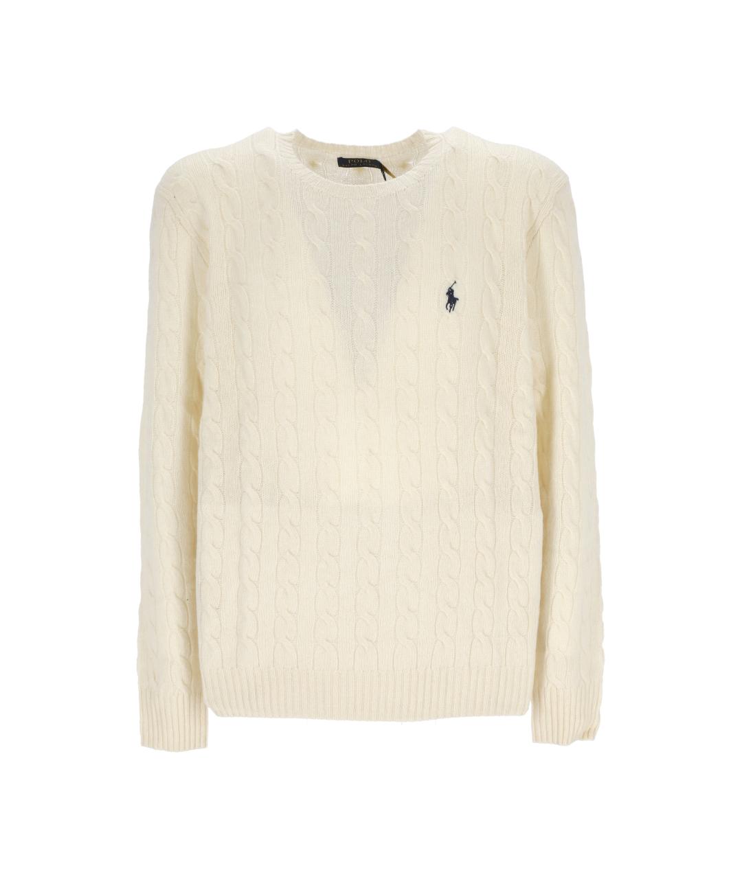 POLO RALPH LAUREN Бежевый шерстяной джемпер / свитер, фото 1
