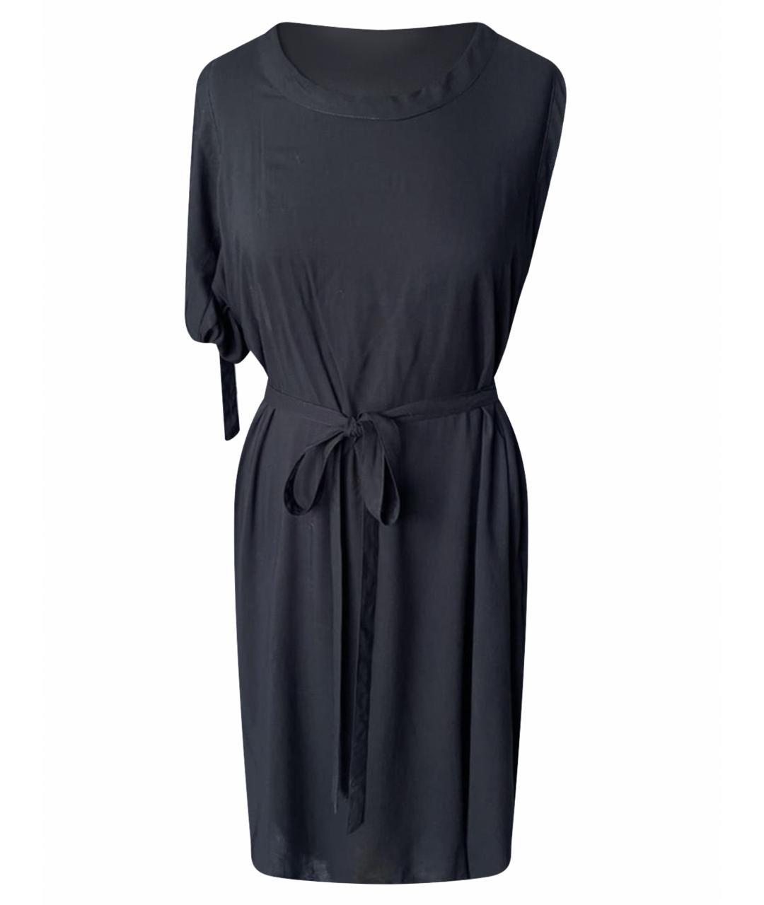 ANN DEMEULEMEESTER Черное вискозное повседневное платье, фото 1
