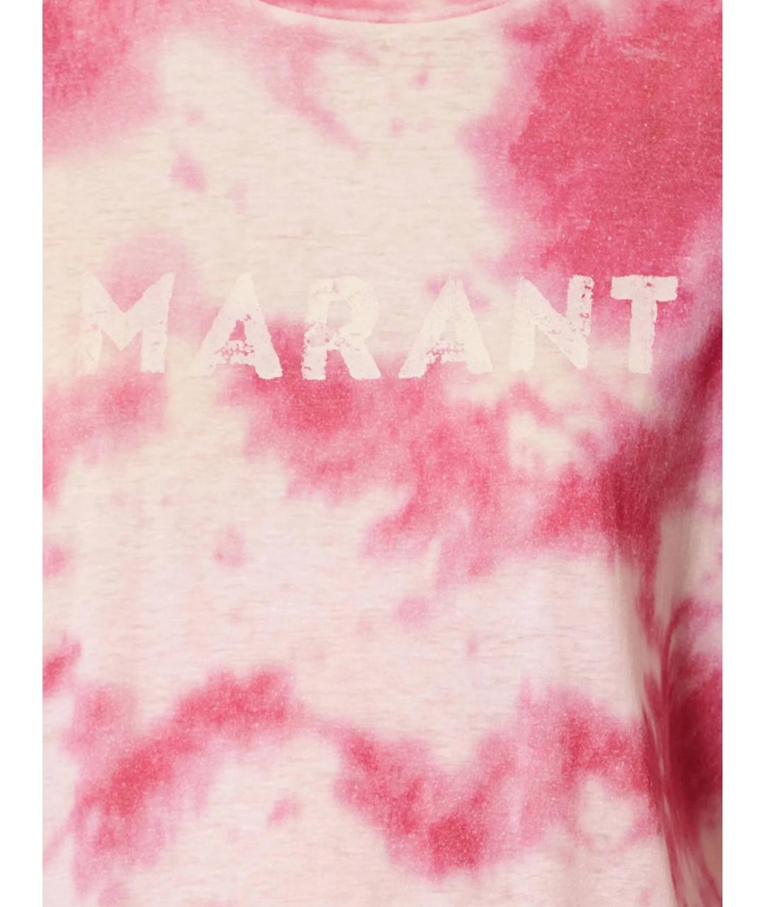 ISABEL MARANT ETOILE Розовая полиэстеровая футболка, фото 2