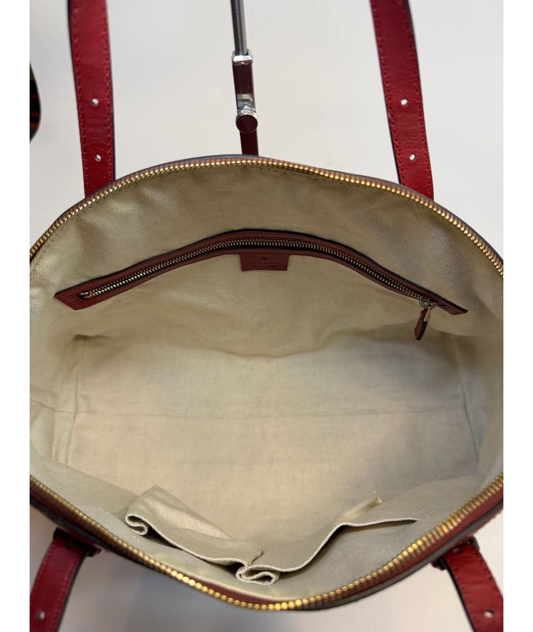 GUCCI Красная сумка с короткими ручками из лакированной кожи, фото 6