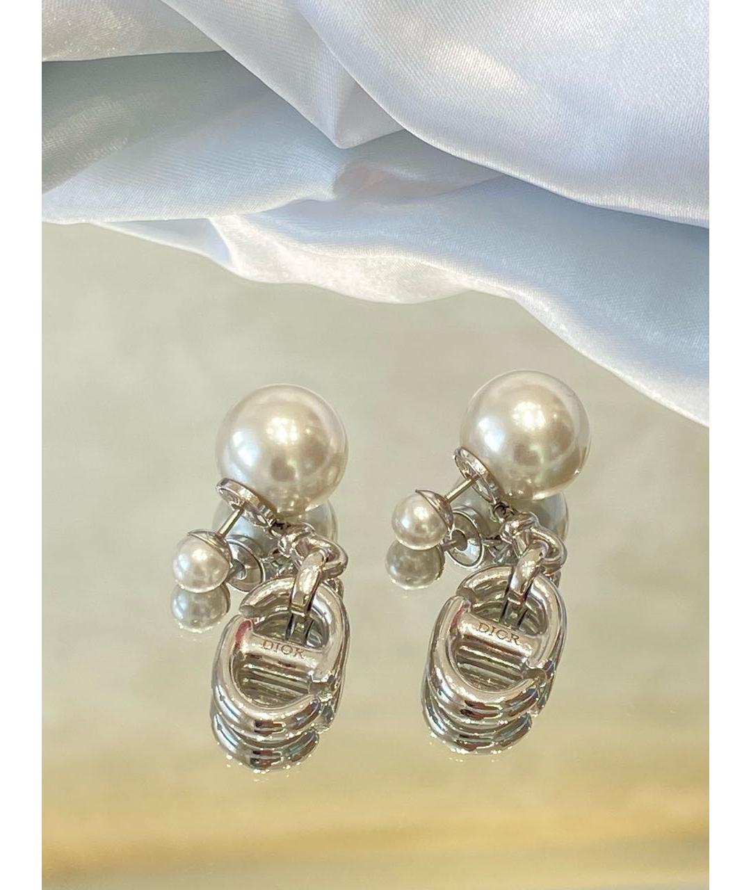 CHRISTIAN DIOR Бежевые серьги, фото 4