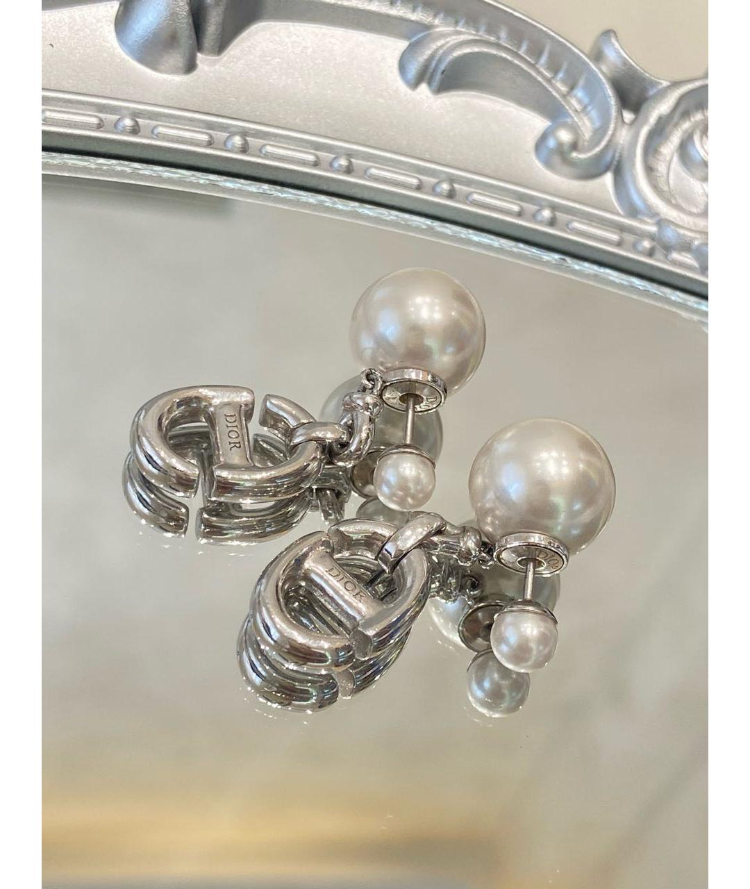 CHRISTIAN DIOR Бежевые серьги, фото 3