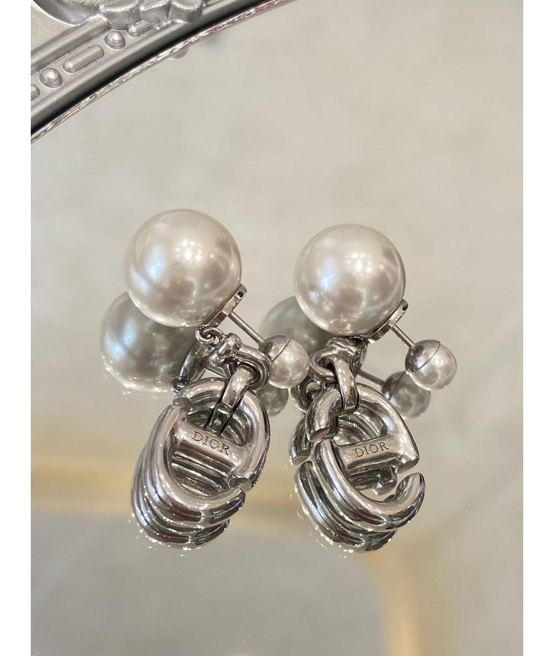 CHRISTIAN DIOR Бежевые серьги, фото 2
