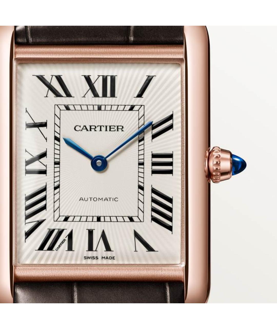 CARTIER Коричневые часы из розового золота, фото 4